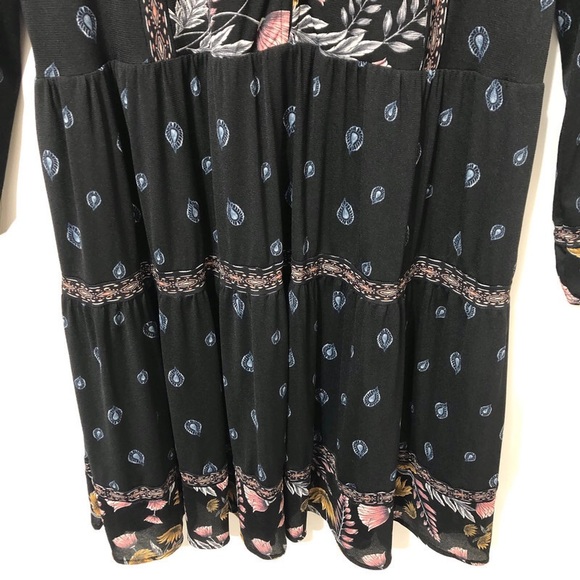 STYLE & CO | Black Peasant Boho Long Sleeve Dress - Picture 7 of 16